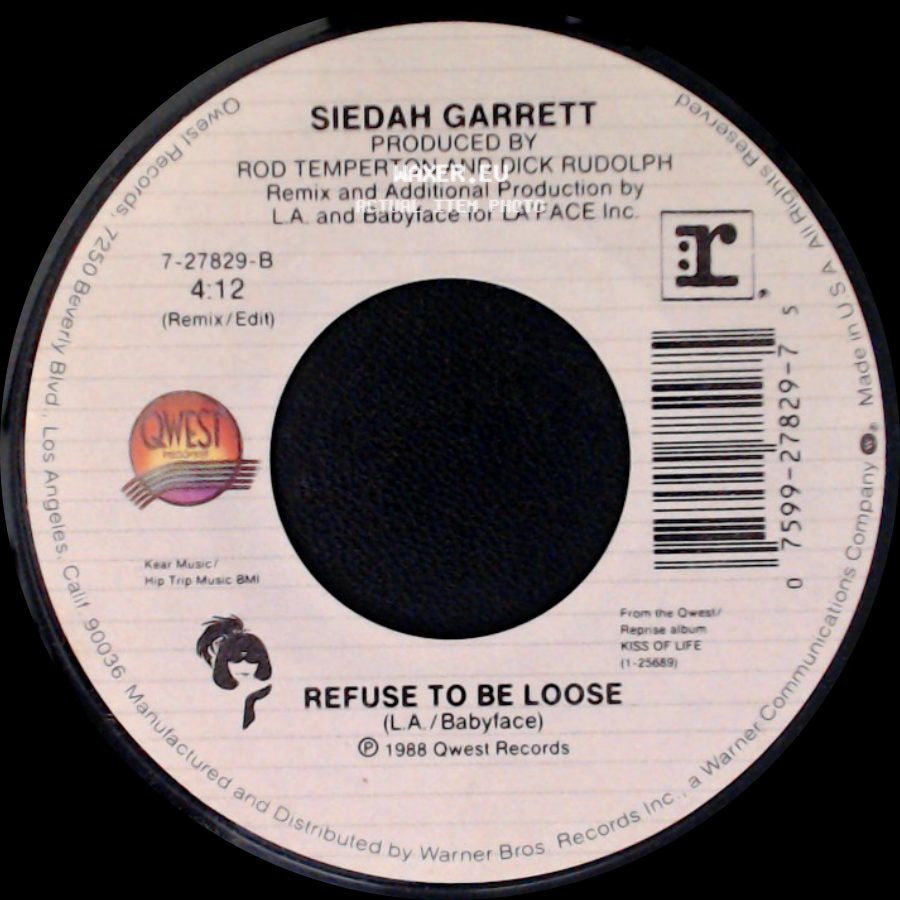 Siedah Garrett - Refuse To Be Loose / Refuse To Be Loose side A