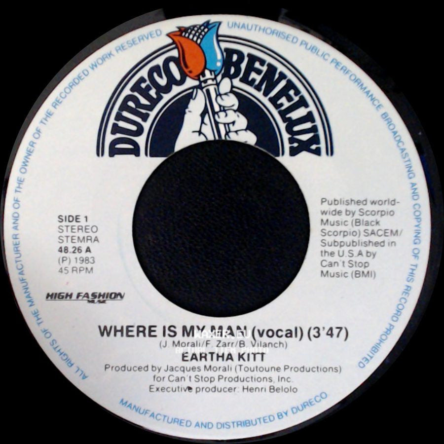 Eartha Kitt - Where Is My Man (Vocal) / Where Is My Man (Instr.) (3'48) side A