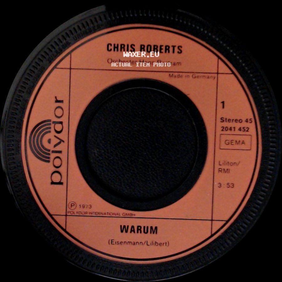 Chris Roberts - Du Bist Niemand / Warum side B