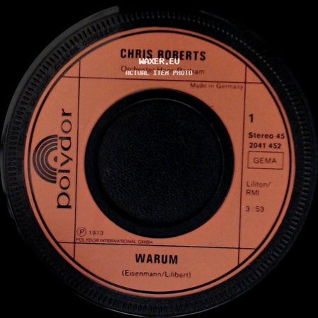 Chris Roberts - Du Bist Niemand / Warum side B