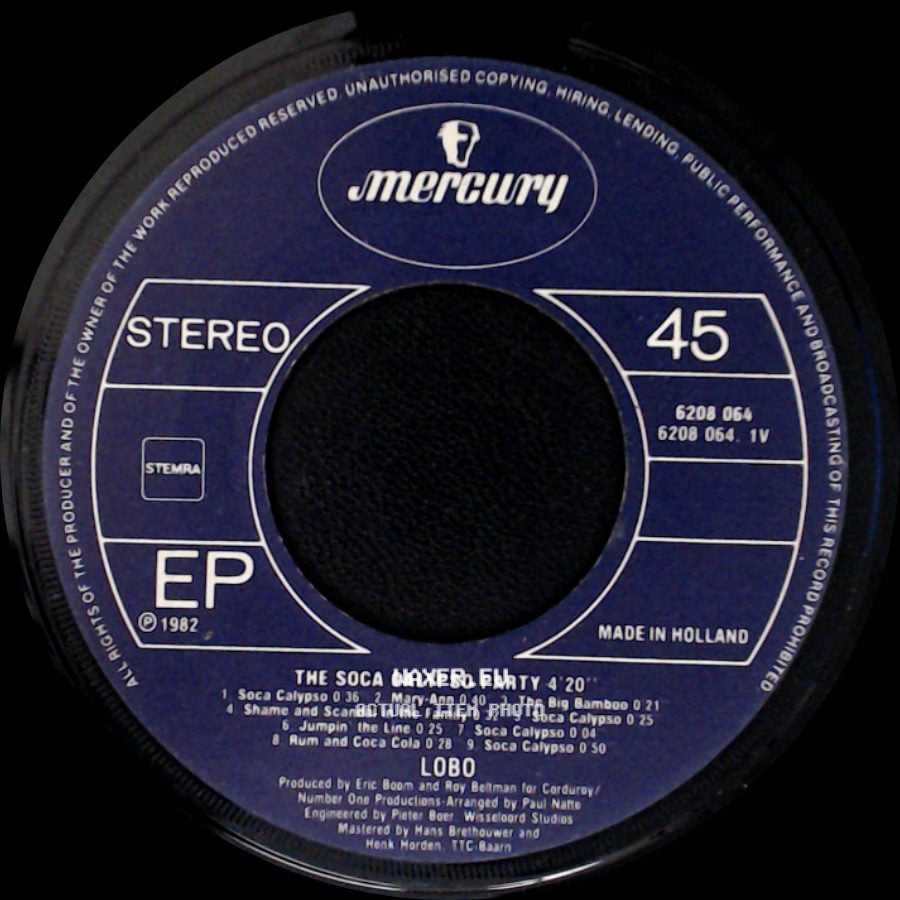 Lobo - Soca Calypso / The Soca Calypso Party side B