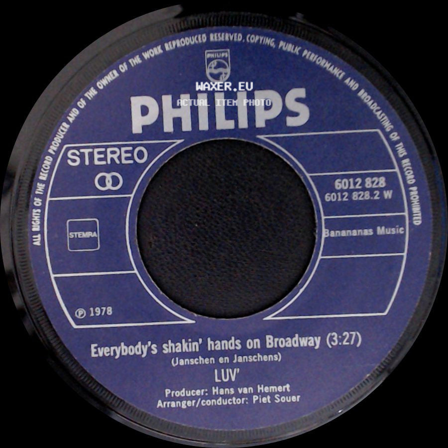 Luv' - You're The Greatest Lover / Everybody's Shakin' Hands On Broadway side B