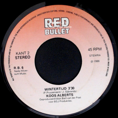 Koos Alberts - Wintertijd / Winter In M'n Hart (Ik Mis Je Zo) side A