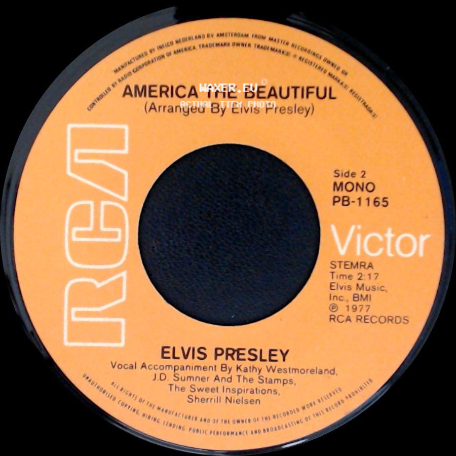 Elvis Presley - My Way / America The Beautiful side B