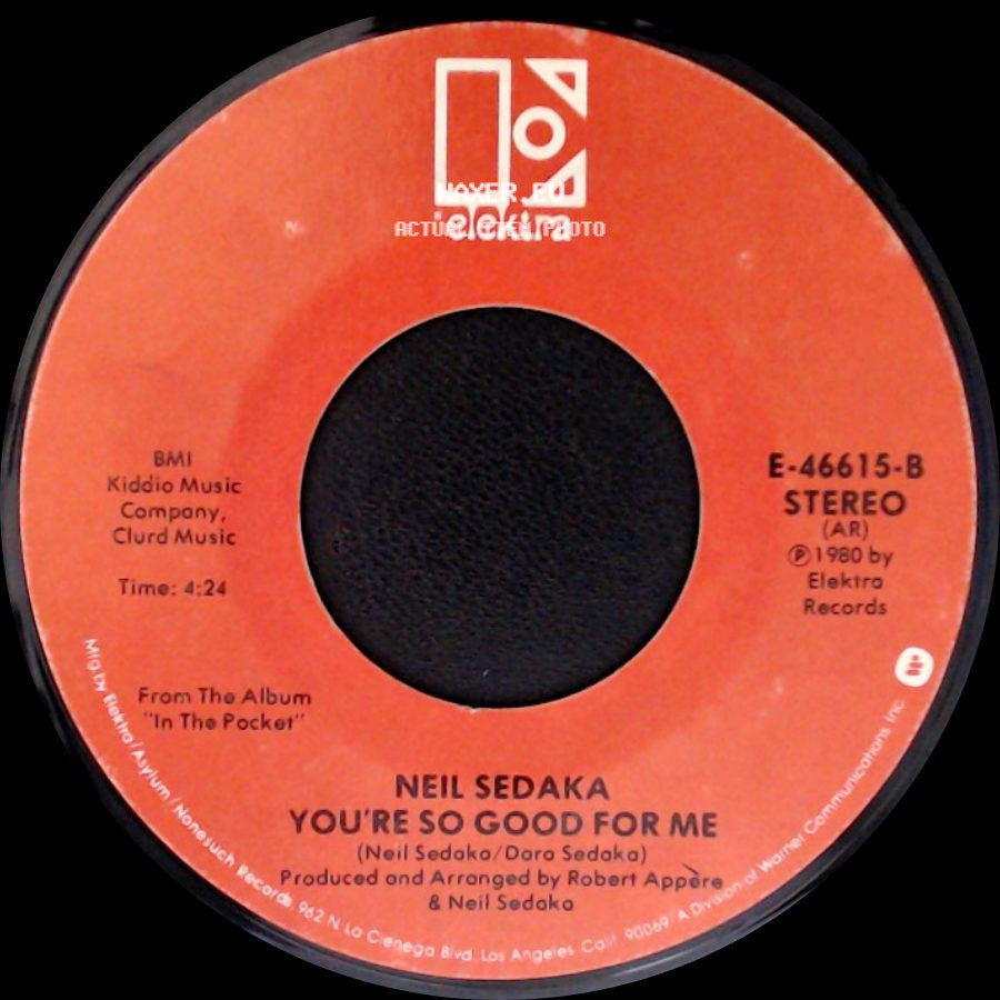 Neil Sedaka And Dara Sedaka / Neil Sedaka - Should've Never Let You Go / You're So Good For Me side B