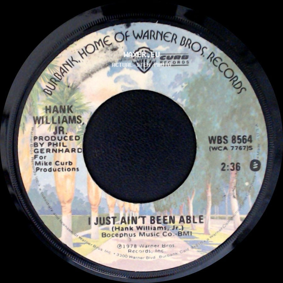 Hank Williams, Jr. - You Love The Thunder / I Just Ain't Been Able side B