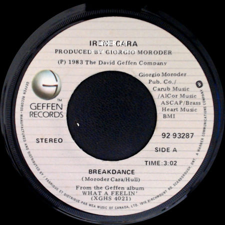 Irene Cara - Breakdance / Cue Me Up side A