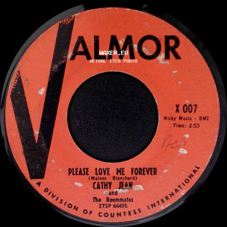 Cathy Jean / Cathy Jean And The Roommates - Canadian Sunset / Please Love Me Forever side B