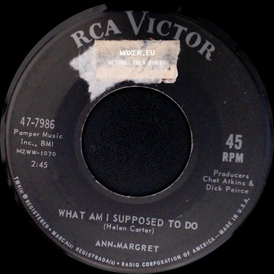 Ann-Margret - What Am I Supposed To Do / Let's Stop Kidding Each Other side A