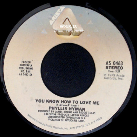 Phyllis Hyman - You Know How To Love Me / Give A Little More side A