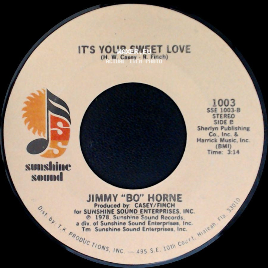 Jimmy "Bo" Horne - Dance Across The Floor / It's Your Sweet Love side B