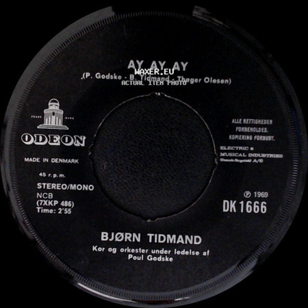 Bjørn Tidmand - Ay Ay Ay / Frøken Frederiksen side A