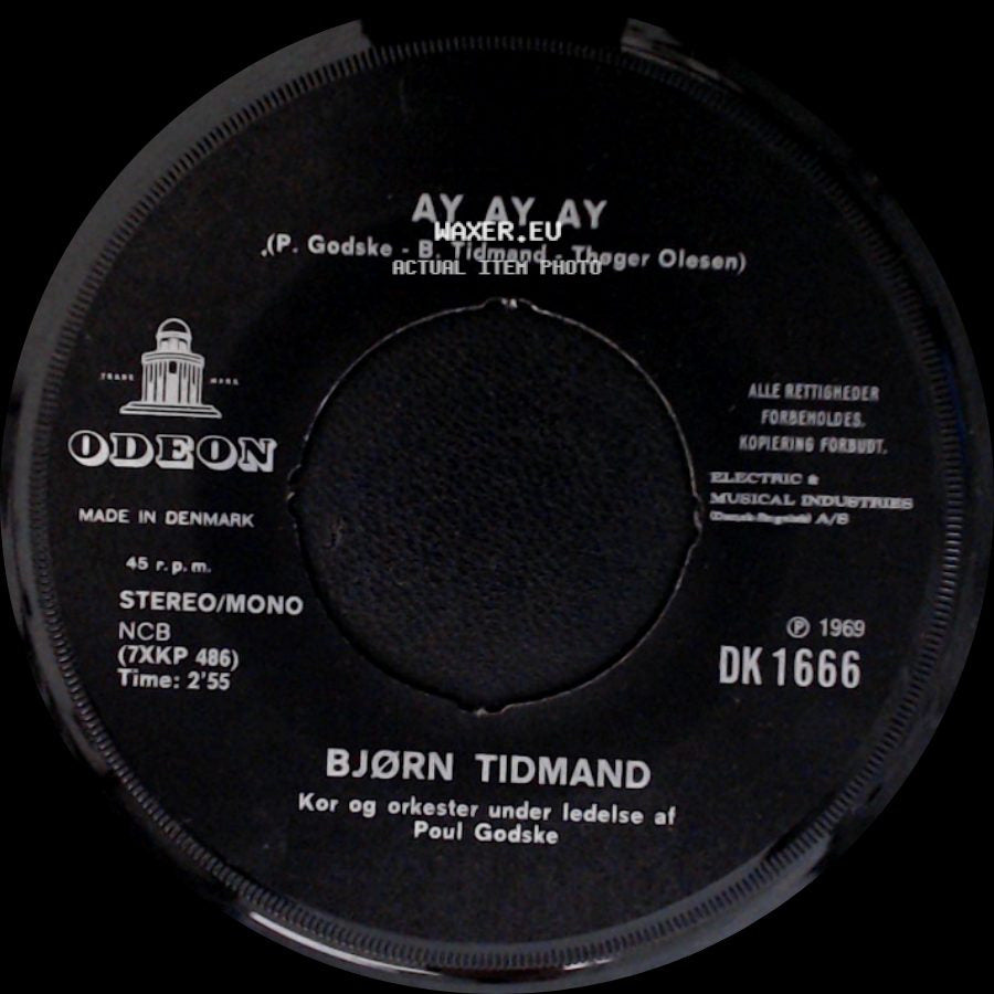Bjørn Tidmand - Ay Ay Ay / Frøken Frederiksen side A