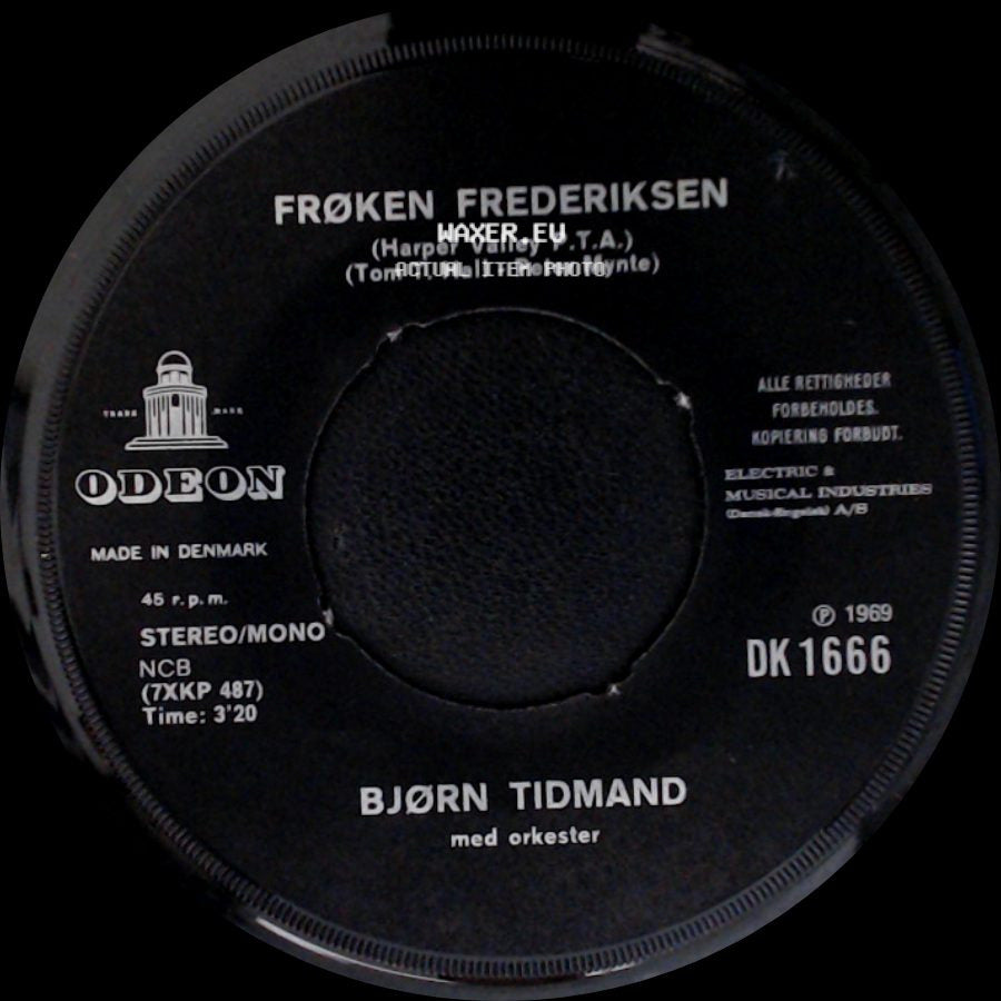 Bjørn Tidmand - Ay Ay Ay / Frøken Frederiksen side B