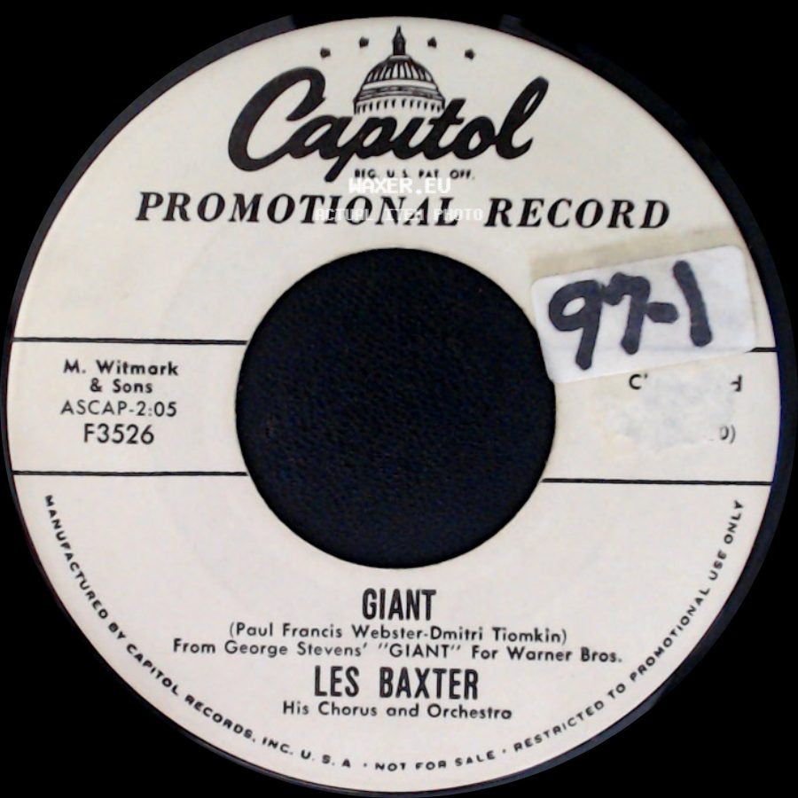 Les Baxter - There's Never Been Anyone Else But You / Giant side B