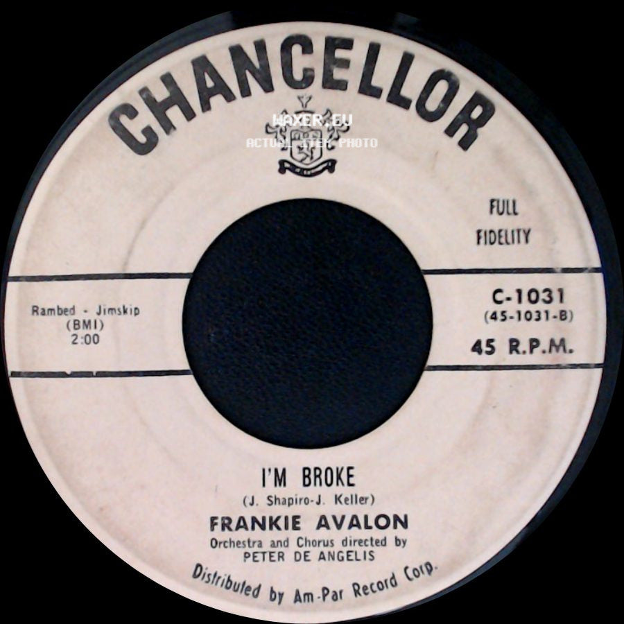 Frankie Avalon - Venus / I'm Broke side B