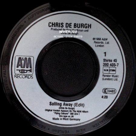 Chris De Burgh - Sailing Away (Edit) / The Head And The Heart (Live Version) side A