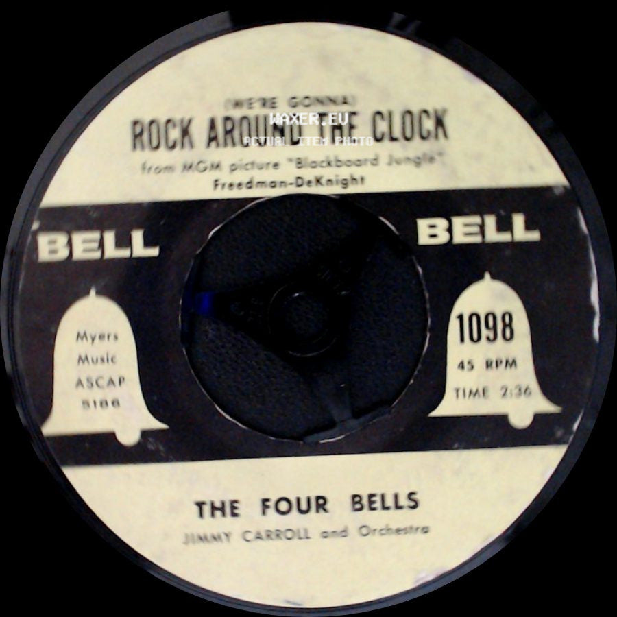 The Four Bells / Jimmy Carroll & Orch. With Scotty Macgregor - (We're Gonna) Rock Around The Clock / Happy Holiday side A