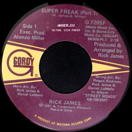 Rick James - Super Freak (Part 1) / Super Freak (Part Ii) side A