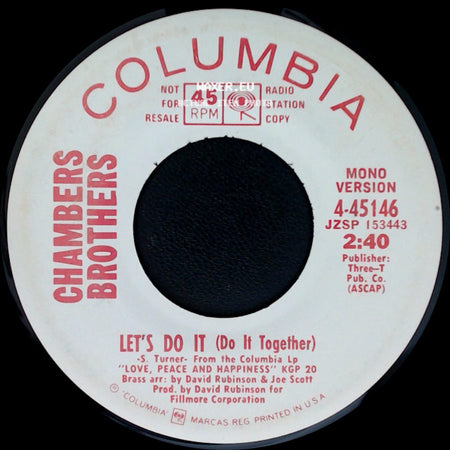 Chambers Brothers - Let's Do It (Do It Together) / Let's Do It (Do It Together) side B