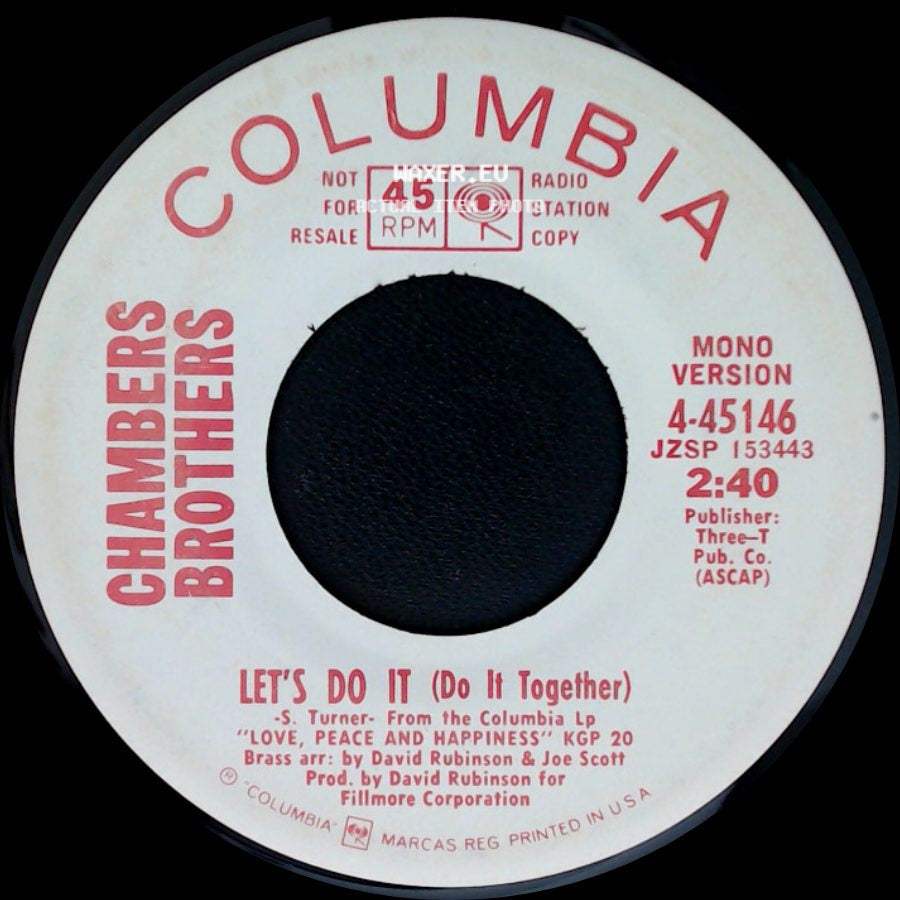 Chambers Brothers - Let's Do It (Do It Together) / Let's Do It (Do It Together) side B