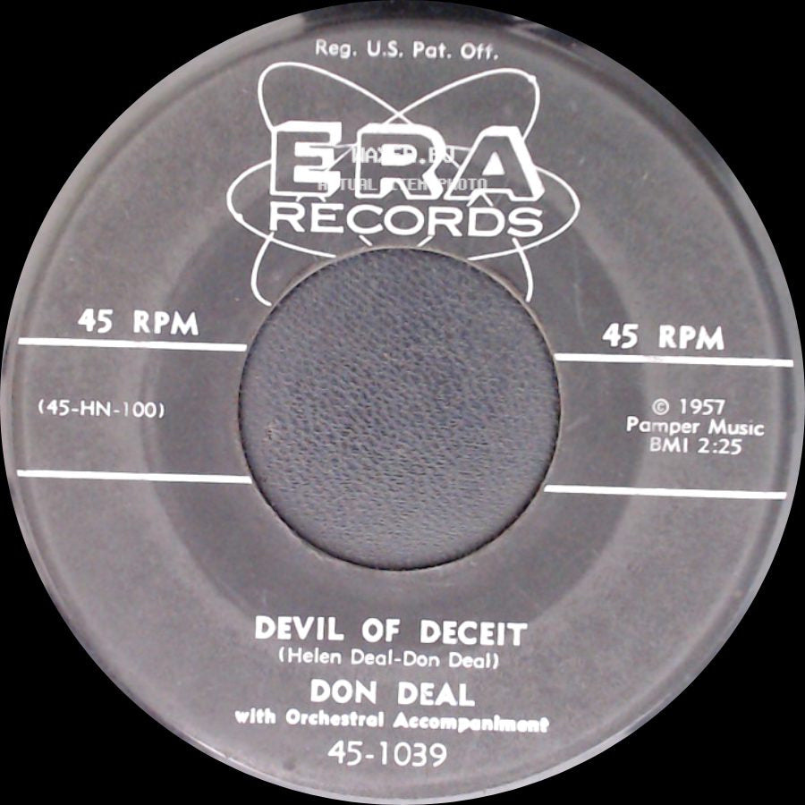 Don Deal - Unfaithful Diane / Devil Of Deceit side B