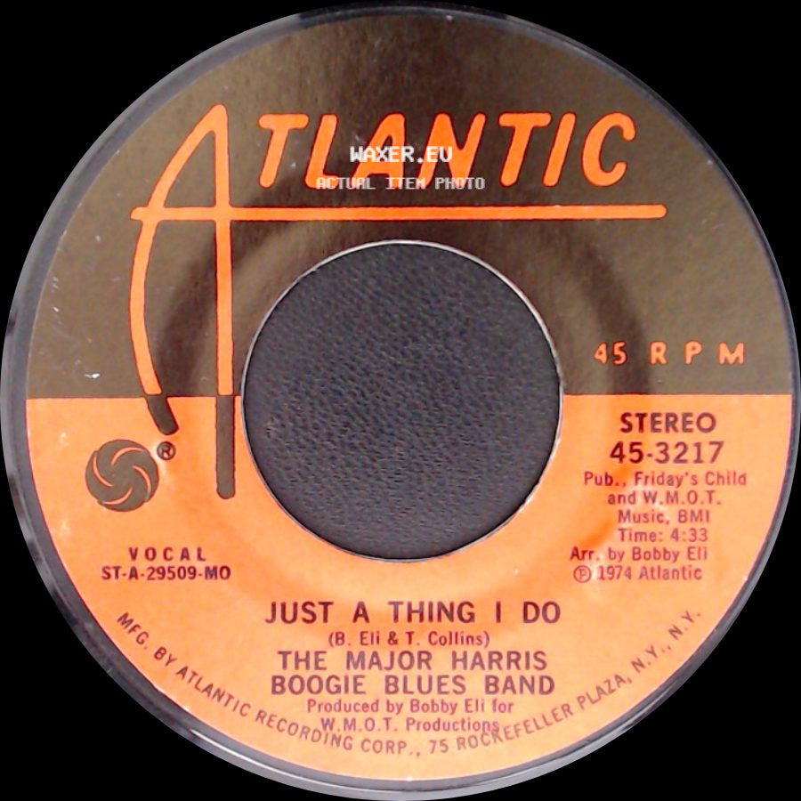 The Major Harris Boogie Blues Band - Each Morning I Wake Up / Just A Thing I Do side B