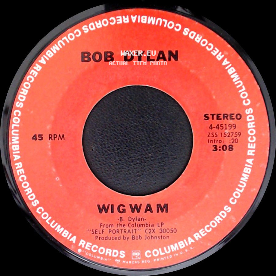 Bob Dylan - Copper Kettle (The Pale Moonlight) / Wigwam side B