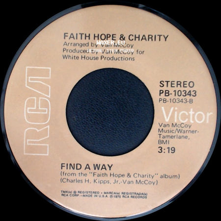 Faith Hope & Charity - Find A Way / Find A Way side A