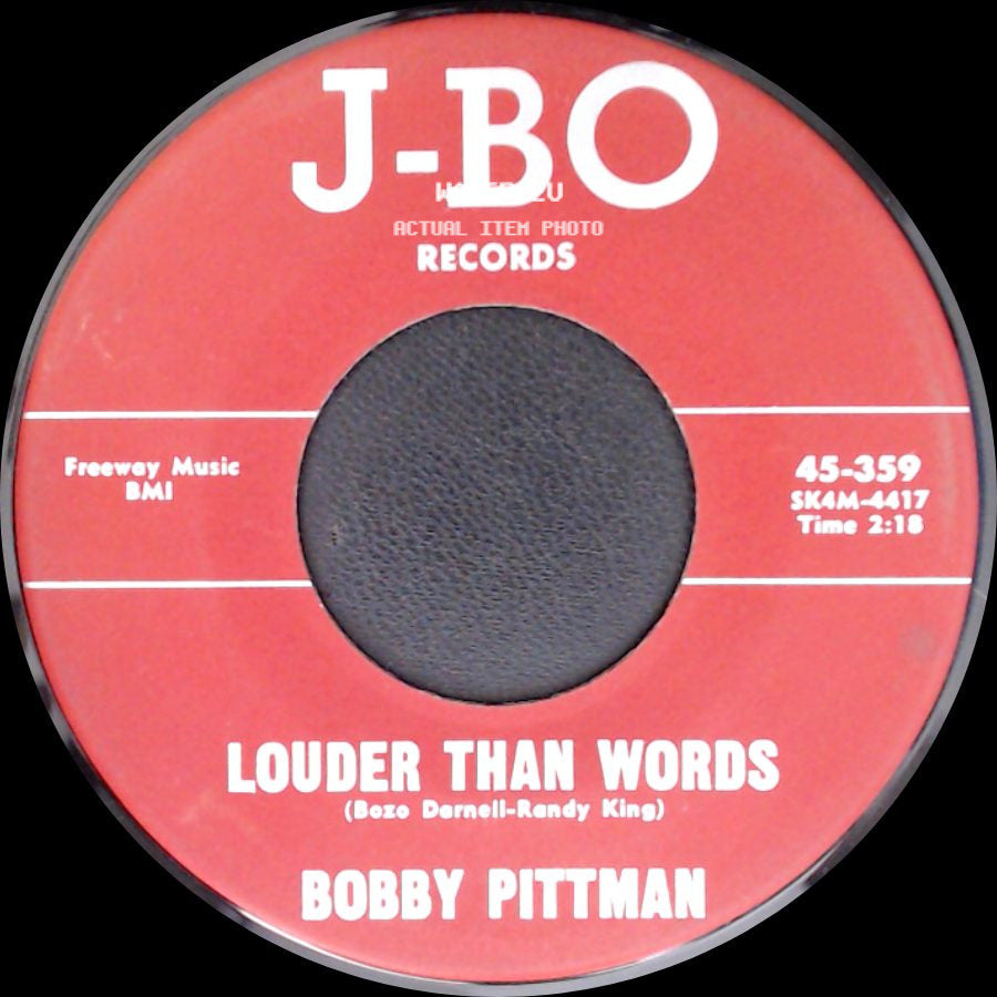 Bobby Pittman - Louder Than Words / My Big Moment side A