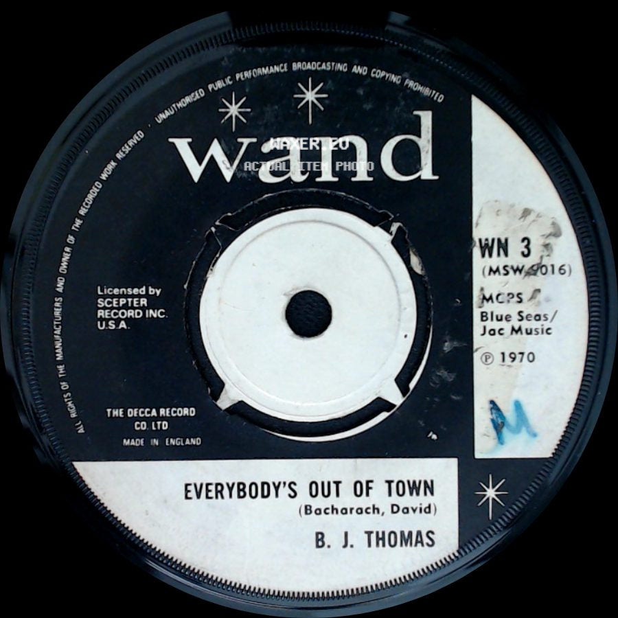 B. J. Thomas - Everybody's Out Of Town / Living Again side A