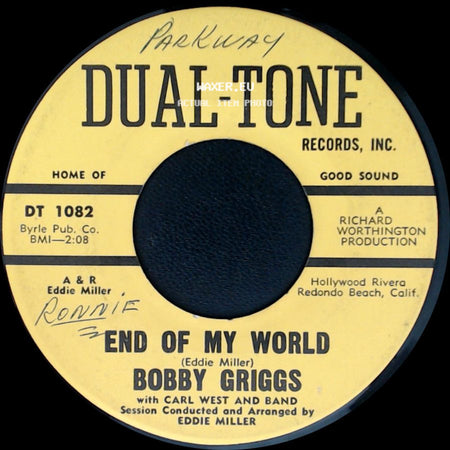 Bobby Griggs - This Old Broken Heart / End Of My World side B