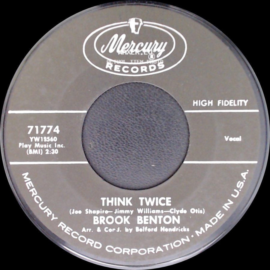 Brook Benton - Think Twice / Think Twice side B