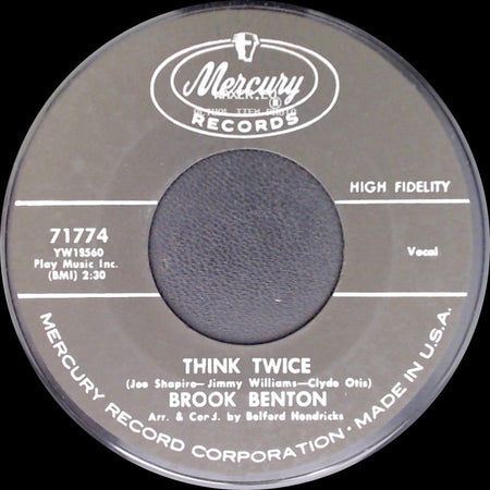 Brook Benton - Think Twice / Think Twice side B