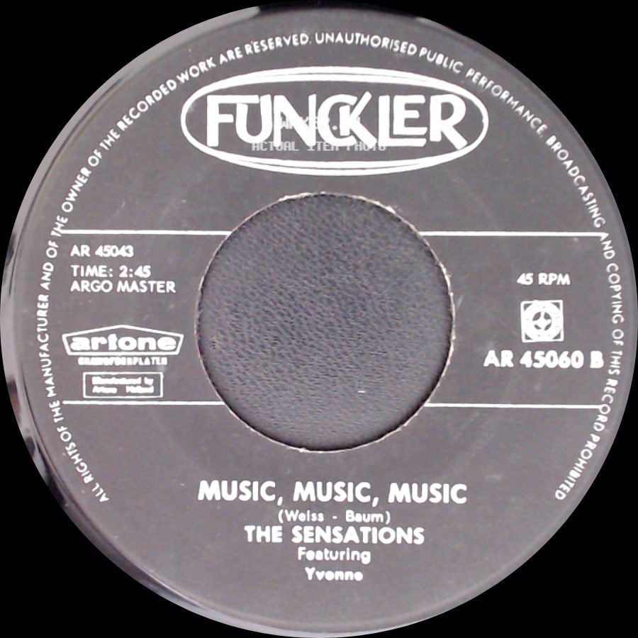 The Sensations Featuring Yvonne - Music, Music, Music / Let Me In side A