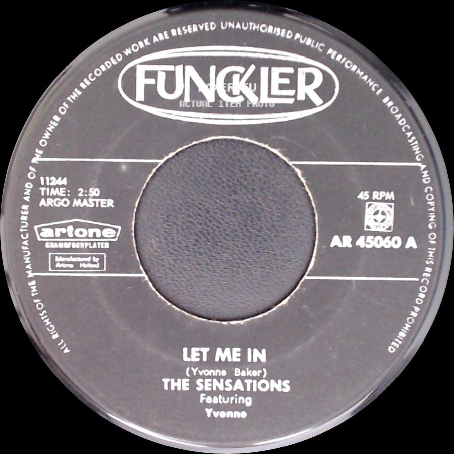 The Sensations Featuring Yvonne - Music, Music, Music / Let Me In side B