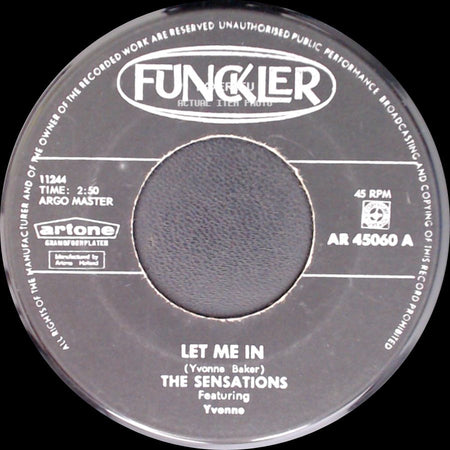 The Sensations Featuring Yvonne - Music, Music, Music / Let Me In side B