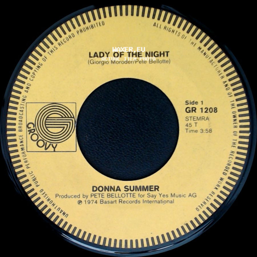 Donna Summer - Lady Of The Night / Wounded side A