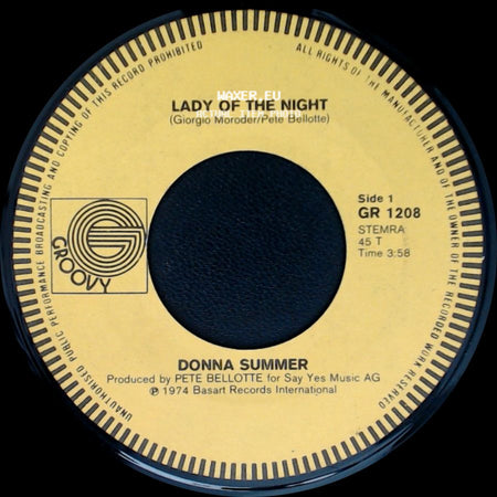 Donna Summer - Lady Of The Night / Wounded side A