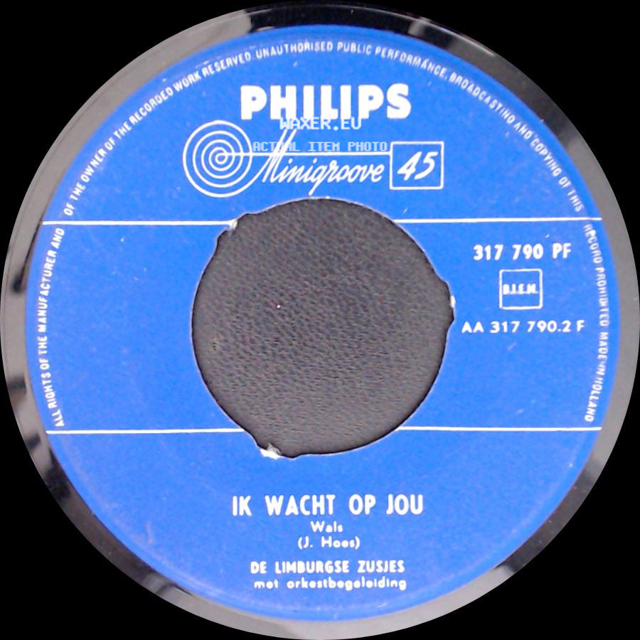 De Limburgse Zusjes - Ik Wacht Op Jou / De Boerinnekes Dans side A