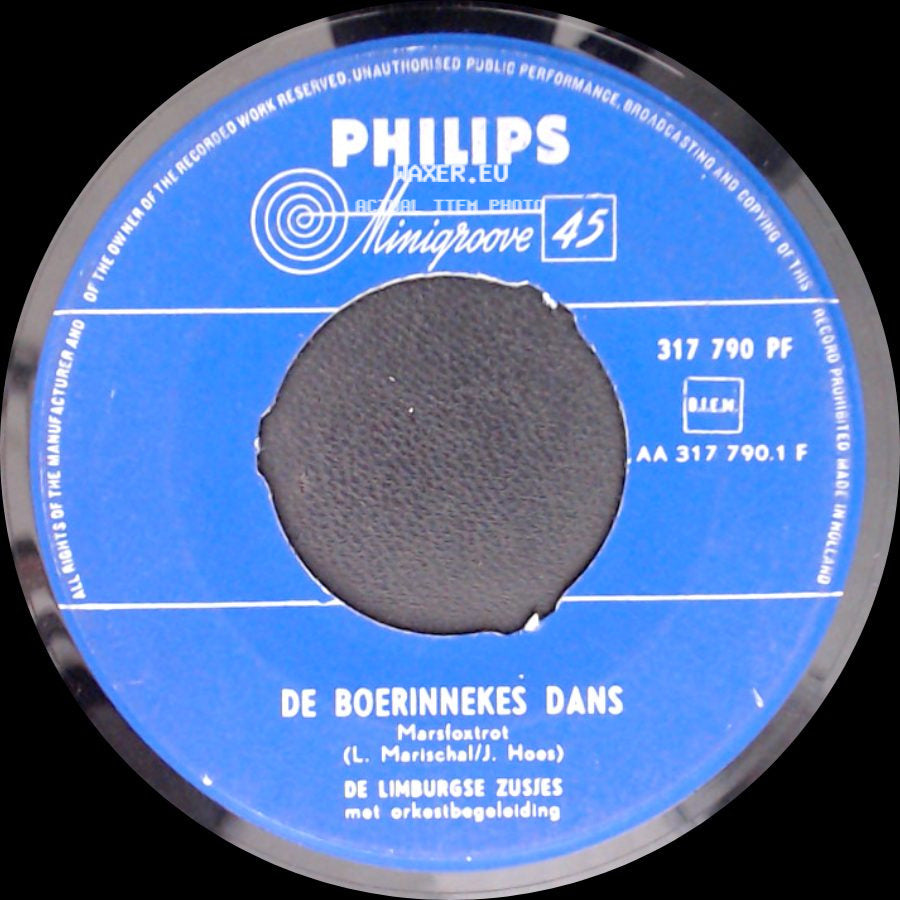 De Limburgse Zusjes - Ik Wacht Op Jou / De Boerinnekes Dans side B