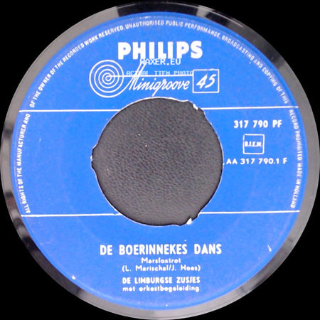 De Limburgse Zusjes - Ik Wacht Op Jou / De Boerinnekes Dans side B