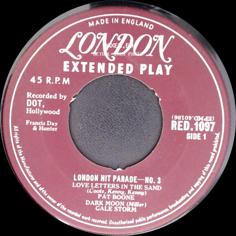 Tab Hunter, Jim Lowe - London Hit Parade - No. 3 / Ninety-Nine Ways / Four Walls side A