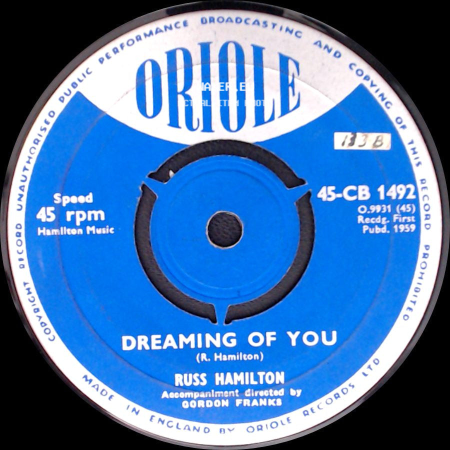 Russ Hamilton - The Reprieve Of Tom Dooley / Dreaming Of You side B
