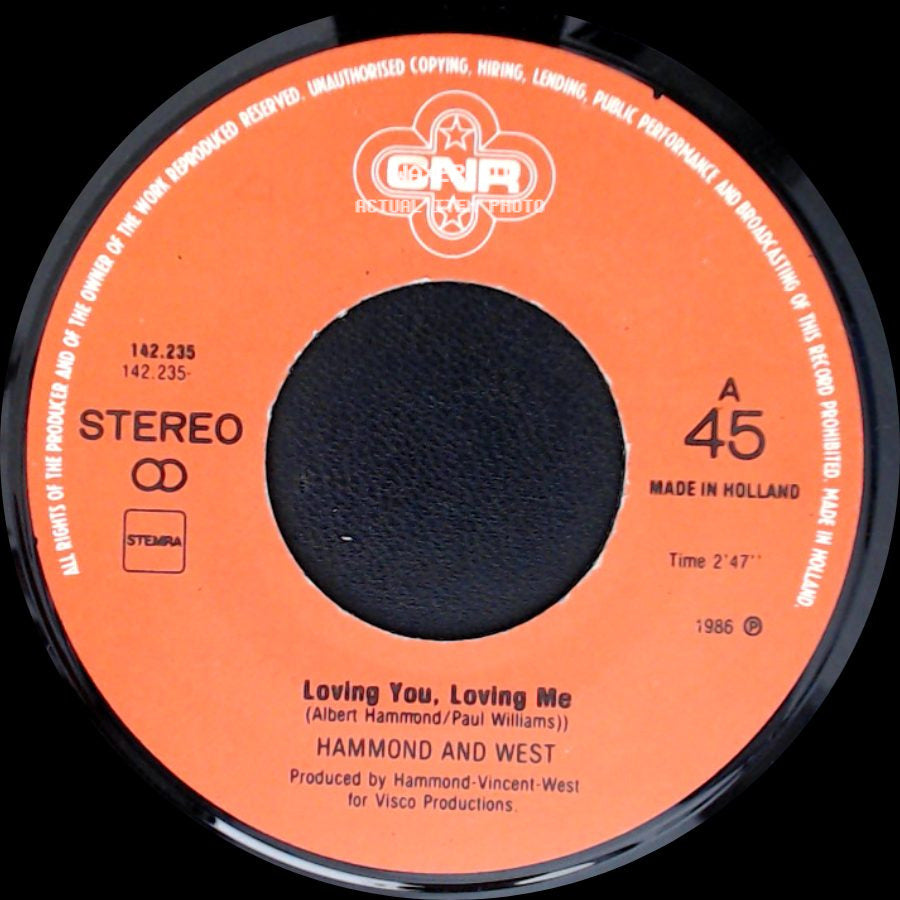 Hammond And West - Loving You, Loving Me / Give A Little Love side A