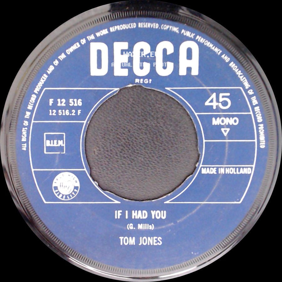 Tom Jones - If I Had You / Green, Green Grass Of Home side A