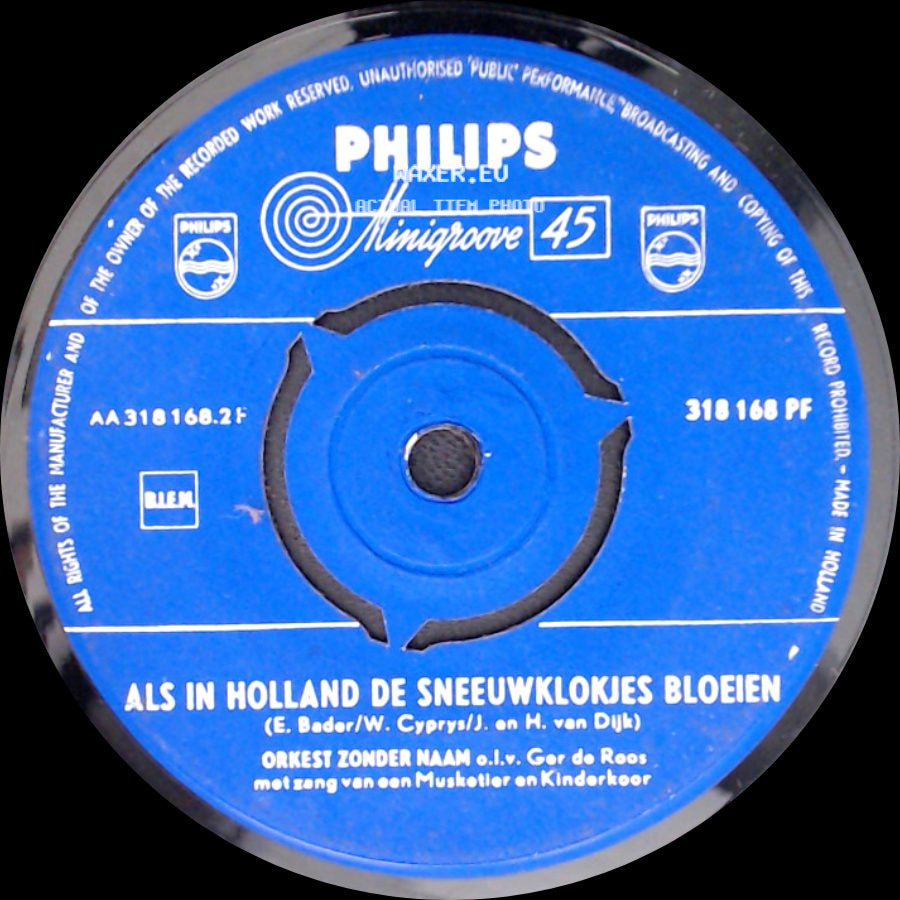 Orkest Zonder Naam / Orkest Zonder Naam O.L.V. Ger De Koos - Als In Holland De Sneeuwklokjes Bloeien / Lentekind side A