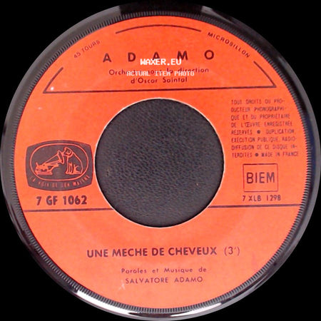 Adamo - La Complainte Des Elus / Une Meche De Cheveux side B