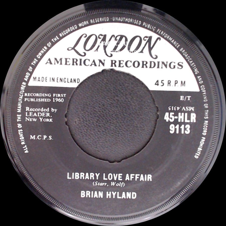 Brian Hyland - Library Love Affair / Rosemary side A