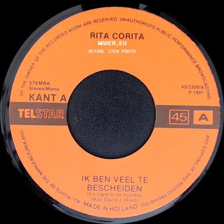 Rita Corita - C'est La Vie / Ik Ben Veel Te Bescheiden (It's Hard To Be Humble) side B